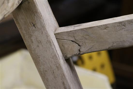 A rustic stool W.47cm